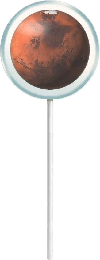 Mars lollipop